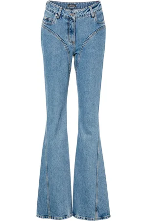 MUGLER Washed flared jeans
