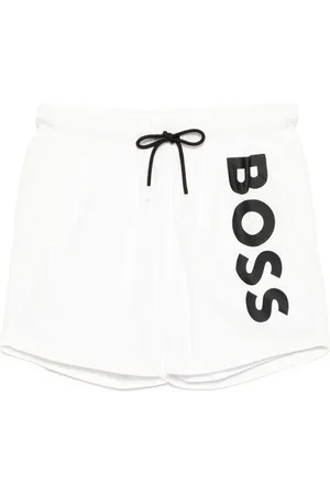 HUGO BOSS Logo print swim shorts