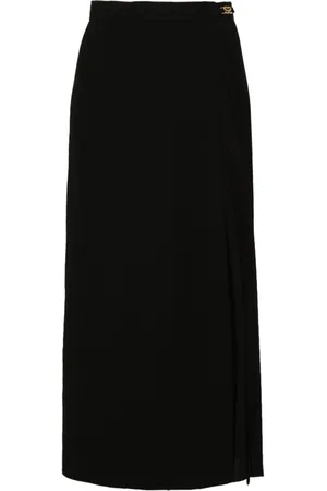 Sandro Pleated wrap midi skirt