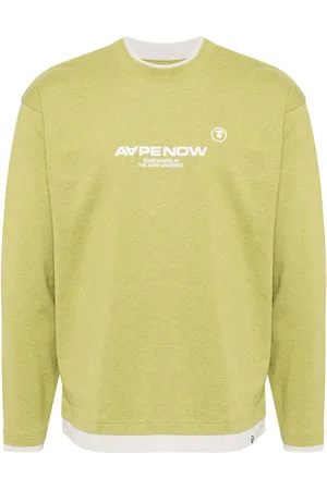 A Bathing Ape Moonface embroidered long sleeves tee
