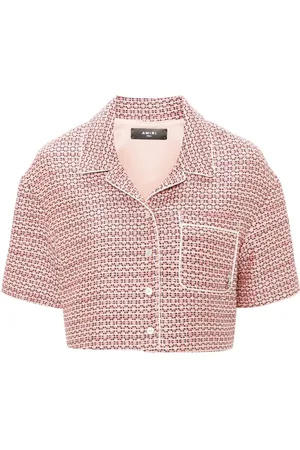 AMIRI Bouclé cropped shirt