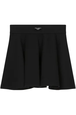 Dolce & Gabbana Logo-appliqué pleated mini skirt