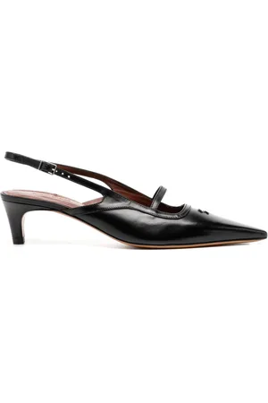 Maison Kitsuné Pointed-toe slingback pumps