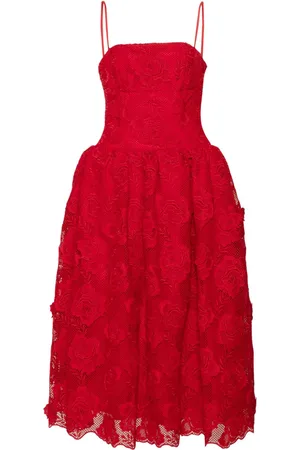Self-Portrait Bandeau-style lace midi dress