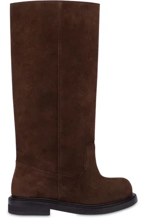 Moschino Slip-on knee-high suede boots