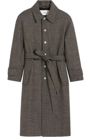 Ami Belted single-breasted coat