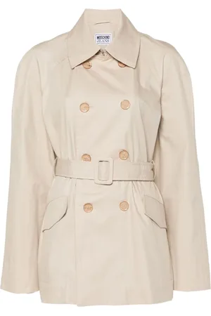 Moschino Chain link-detail trench coat