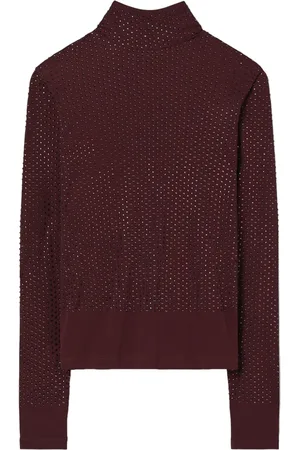 Tory Burch Crystal-embellished turtleneck
