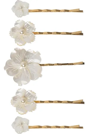 Jennifer Behr Floral-pearl bobby pin set