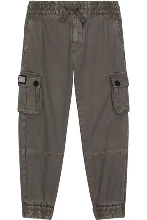 Dolce & Gabbana Logo-tag gabardine cargo trousers