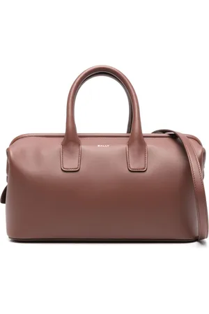 Bally Logo-stamp leather tote bag