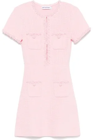 Self-Portrait Textured-knit mini dress