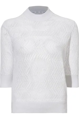 Proenza Schouler Nicola pointelle-knit cotton top