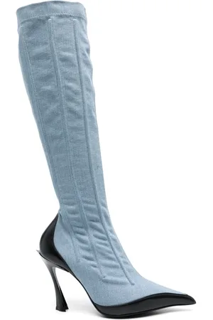 MUGLER 105mm bi-colour fang boots