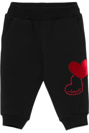 MONNALISA Heart-patch track pants