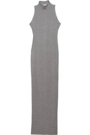 FLEUR DU MAL Ribbed racer maxi dress