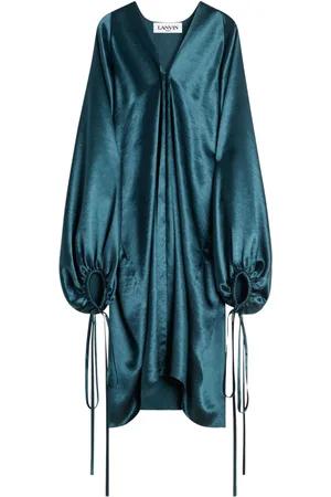 Lanvin Satin-finish midi dress