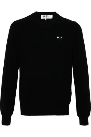 Comme des Garçons Heart-patch wool jumper
