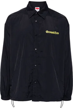 Ground Zero Gothic Font logo-print shirt