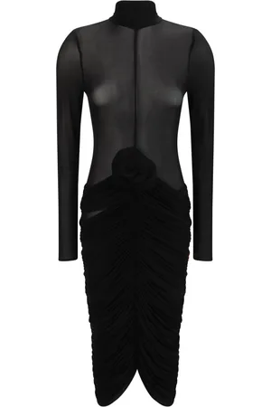MAGDA BUTRYM Sheer high-neck midi dress