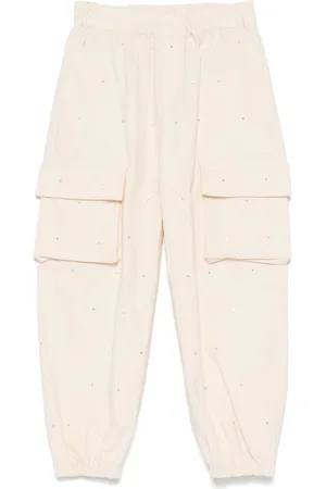 DOUUOD KIDS Crystal-embellished cargo pants
