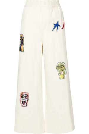 ALÉMAIS X Michael Swaney players-embroidered trousers