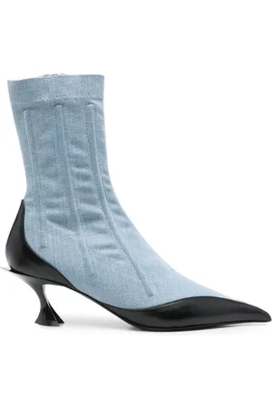 MUGLER 55mm denim boots