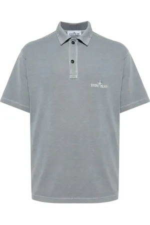 Stone Island Logo-embroidered polo shirt