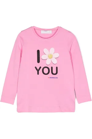 MONNALISA Text-print long-sleeve T-shirt