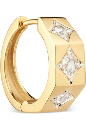 Marie Lichtenberg 18kt yellow diamond hoop earrings