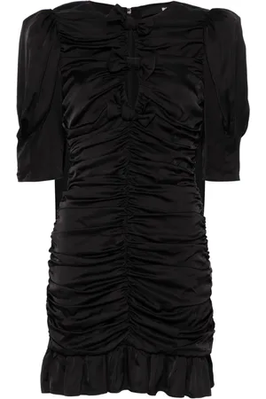 ROTATE Ruffled satin mini dress