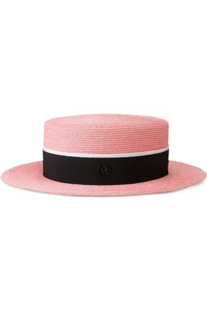 Le Mont St Michel Kiki logo-detail straw fedora