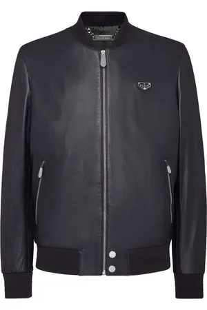 Philipp Plein Leather bomber jacket