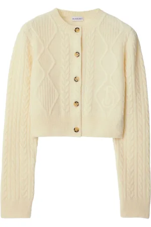Burberry Cropped Aran-knit cardigan