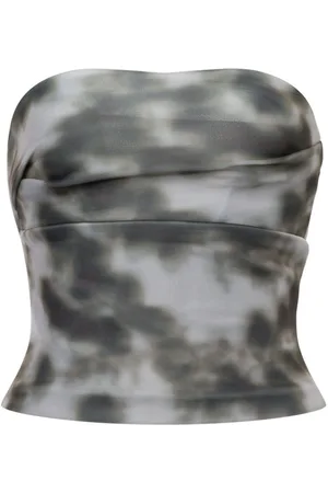 Serafini Tie-dye strapless top
