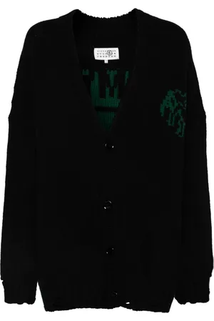 Maison Margiela Single stitch-logo cardigan