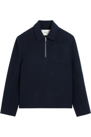 Ami Semi zipped wool-cashmere blend jacket