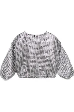 Le pandorine Metallic-effect jacquard top