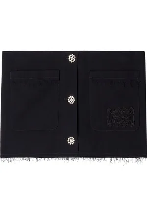OFF-WHITE Logo-embroidered mini skirt