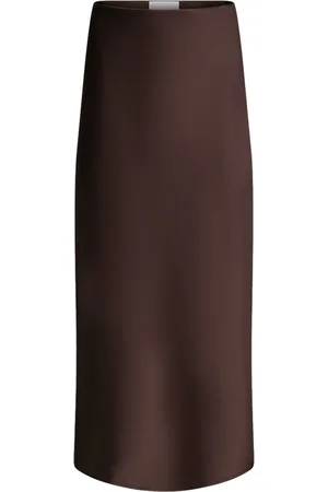 GALVAN Valletta satin midi skirt