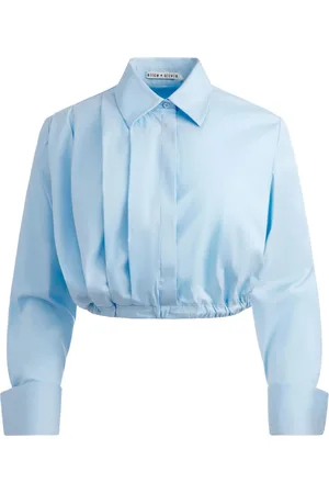 ALICE+OLIVIA Lucile pleated poplin blouse