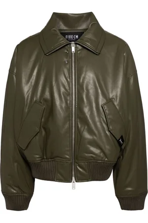 FIVE CM Zipped faux leather jacket