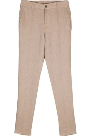 PESERICO SIGN Linen tapered trousers