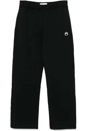 Marine Serre Moon-logo fleece track pants