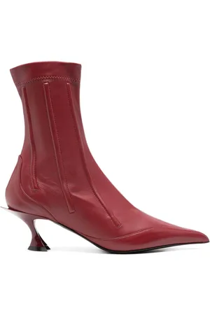 MUGLER 55mm boned leather fang boots