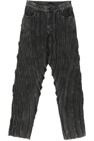 MUGLER Frayed panelled jeans
