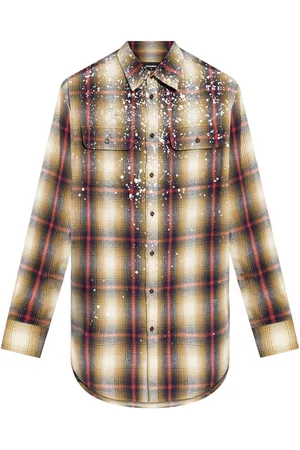 Dsquared2 Crystal-embellished checked shirt