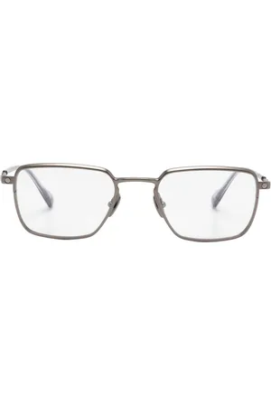 SNOB Rectangle-frame clip-on glasses