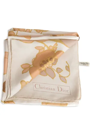 Dior 1970s floral-print scarf