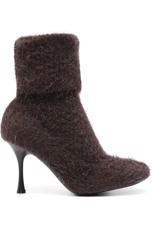 Gianvito Rossi 85mm knitted ankle boots
